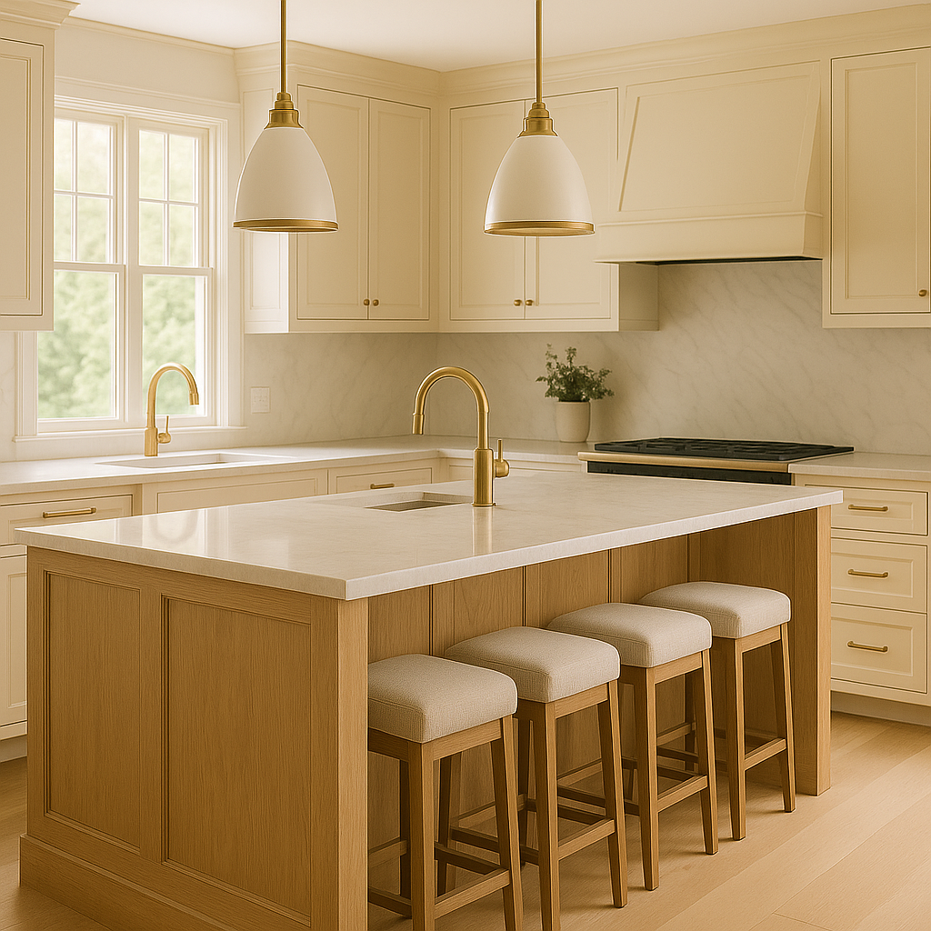 Modern kitchen design with elegant finishes